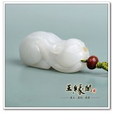 白玉籽料挂件 福寿
